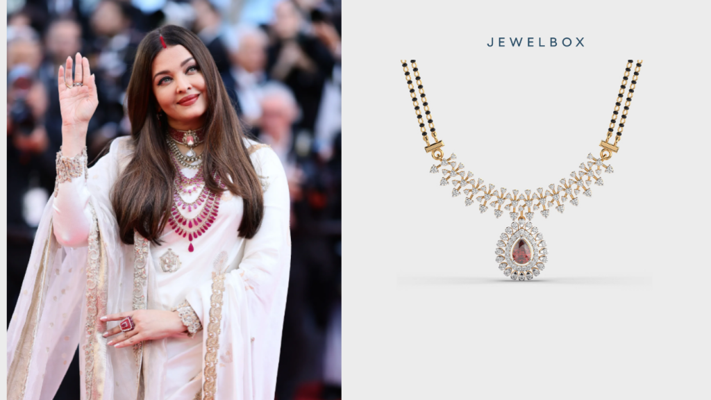 Aishwarya Rai Bachchan in an Ivory White Saree