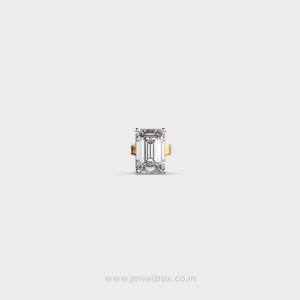 Emerald Cut Diamond Stud for Men