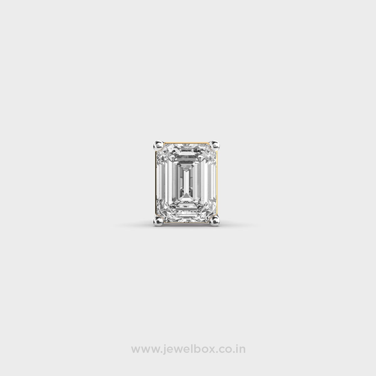 Regal Stud for Men in Emerald Cut