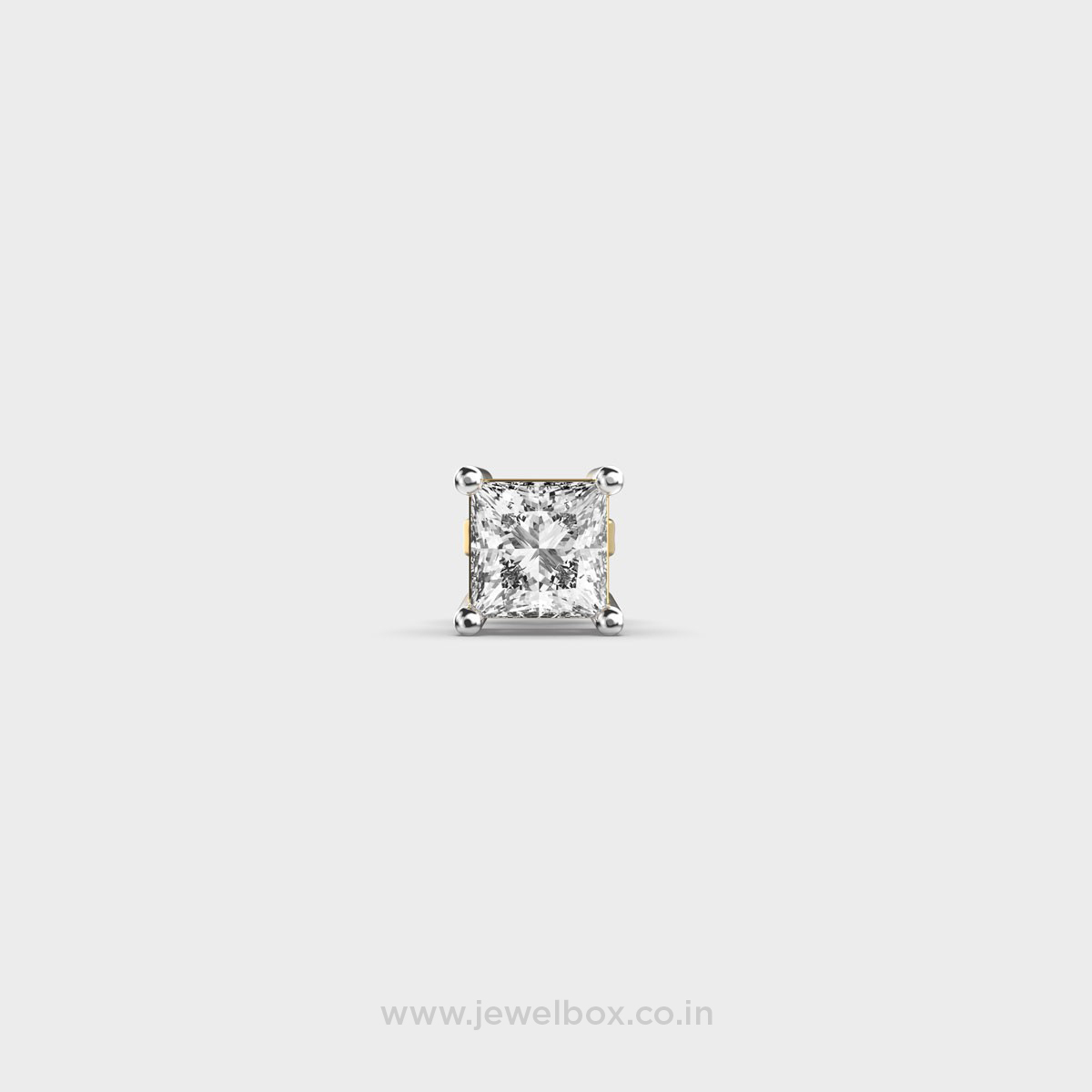 Princess Cut Diamond Drift Stud
