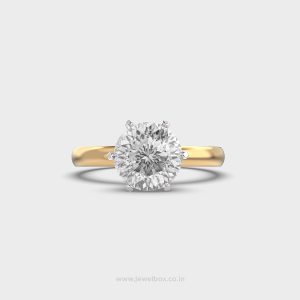 Whispering Lotus Solitaire Diamond Ring