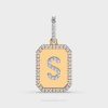 Alphabet S Diamond Pendant for Men