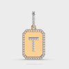 Alphabet T Diamond Pendant for Men
