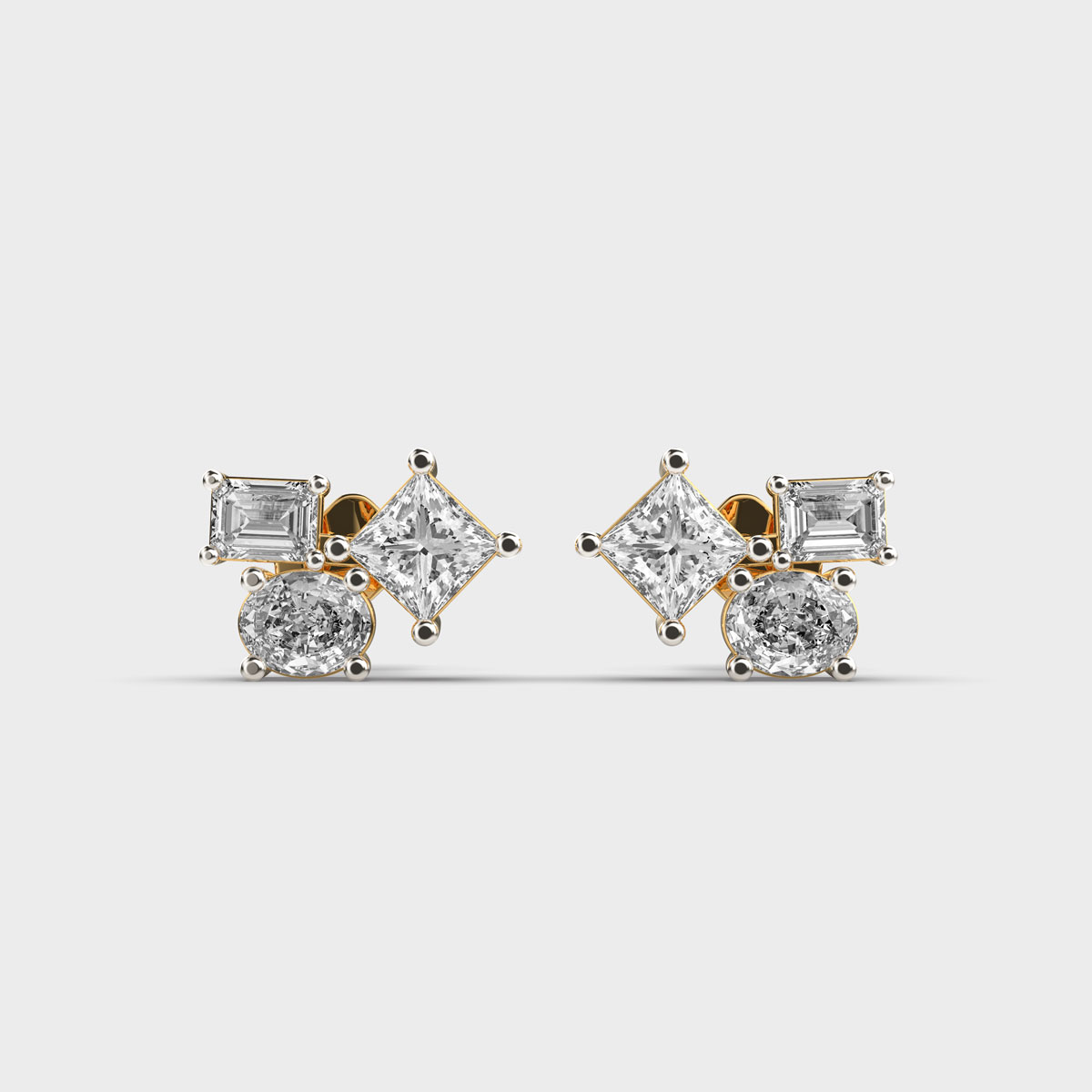 Abstract Love Diamond Studs