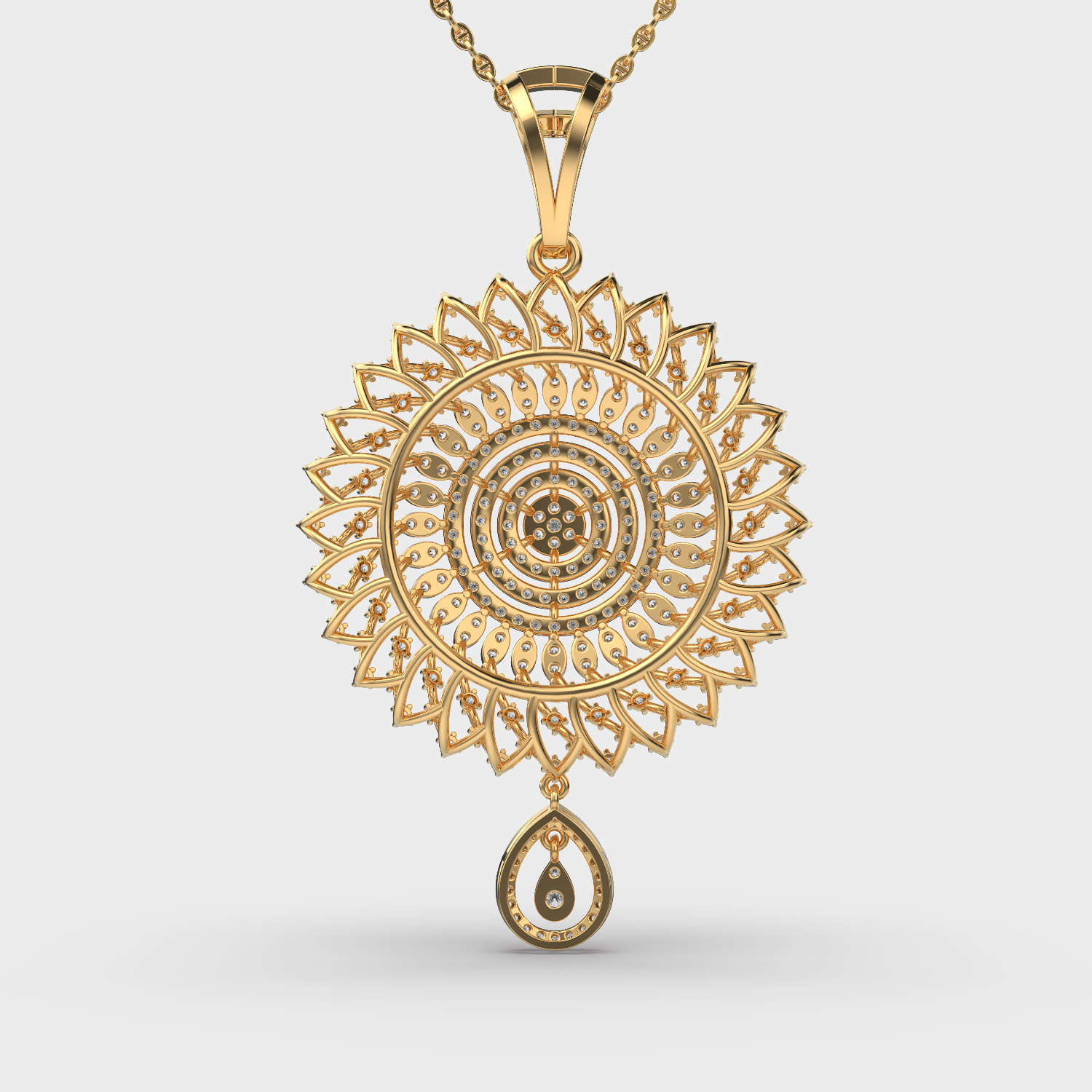 Queen's Ornate Diamond Pendant