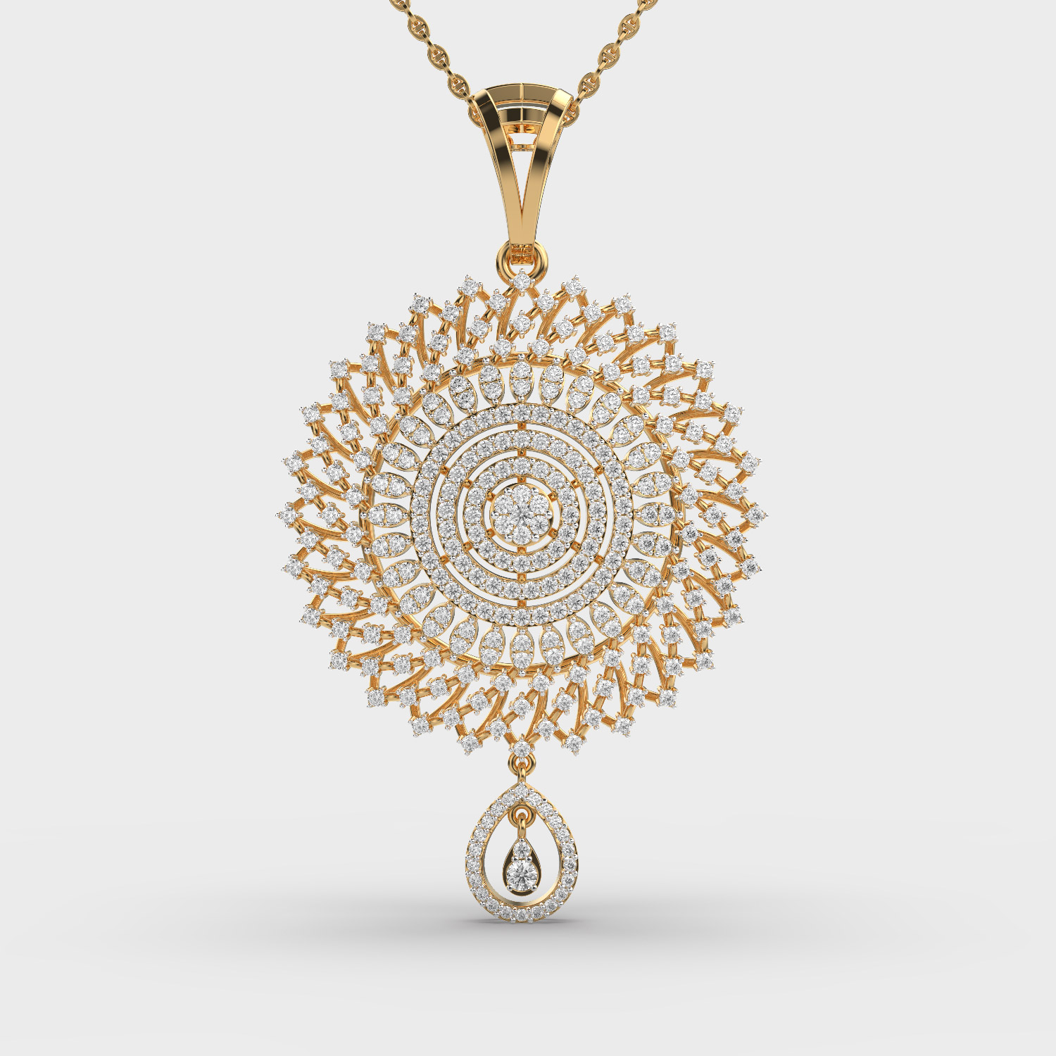 Queen's Ornate Diamond Pendant