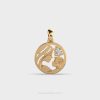 Mother and Child Diamond Pendant without Chain
