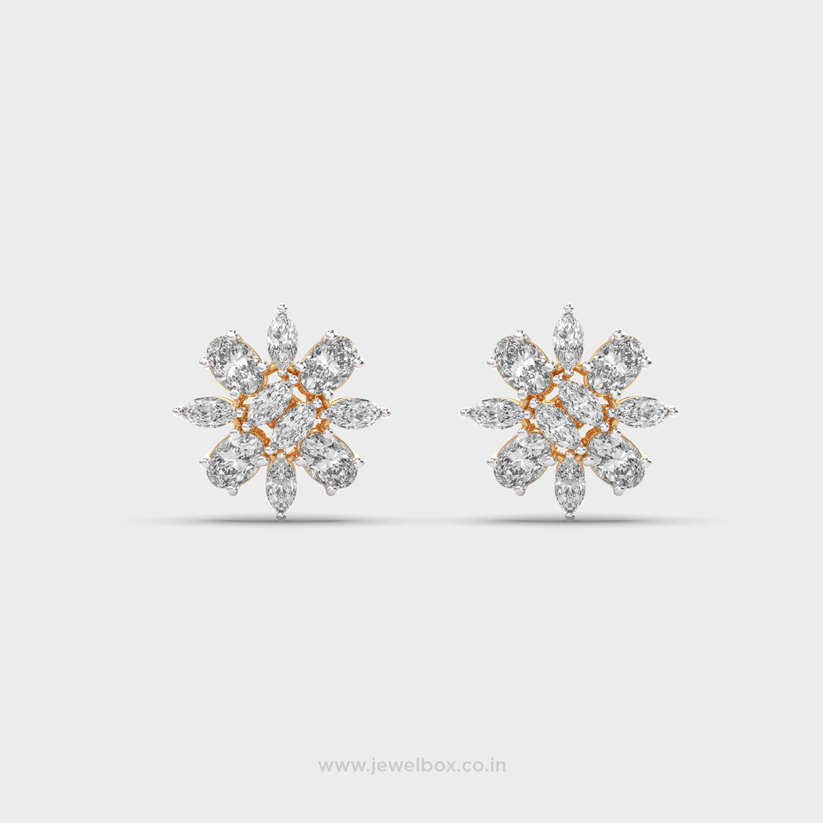 Floral Princess Diamond Ear Studs