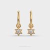 Star Diamond Drop Earrings