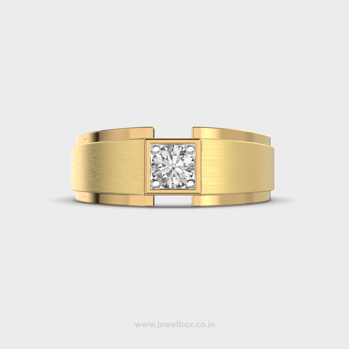 Bold Square Diamond Band Ring