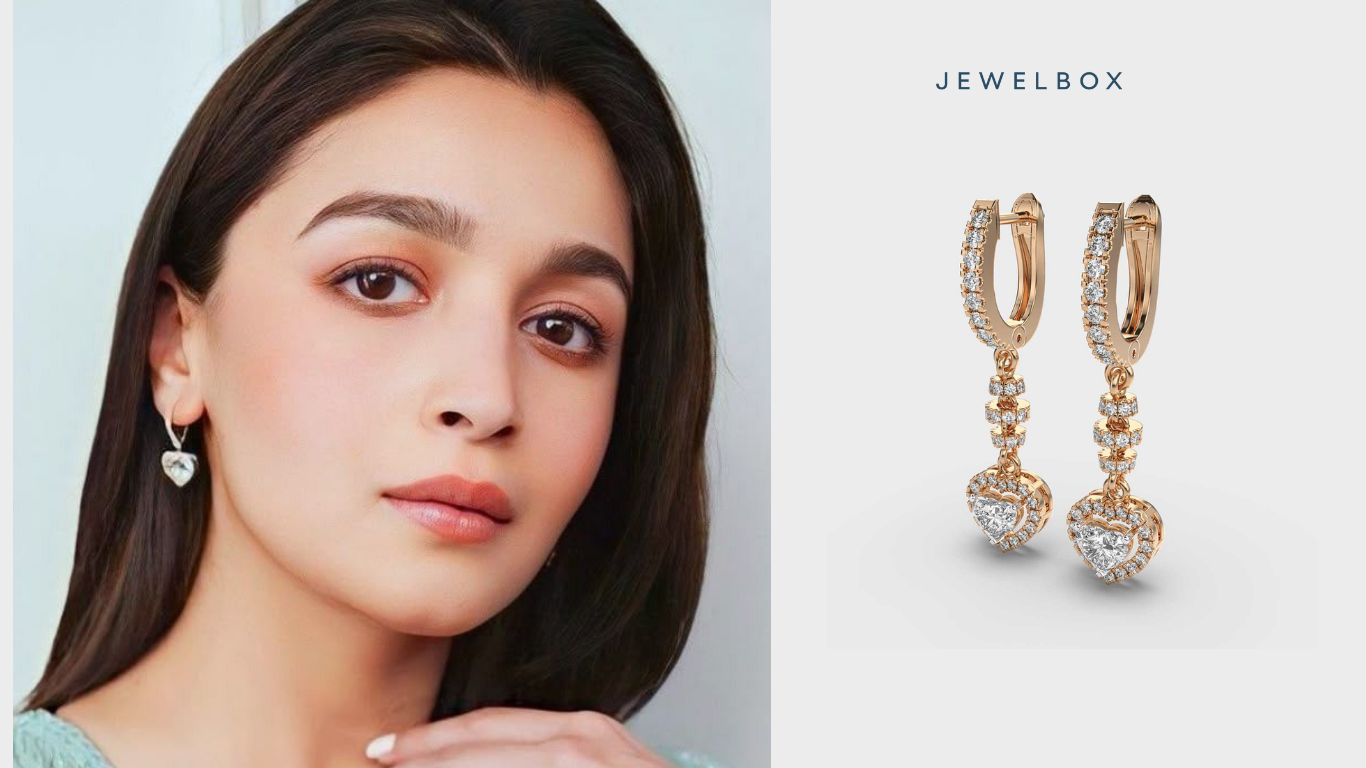 Simple Heart Danglers by Alia Bhatt