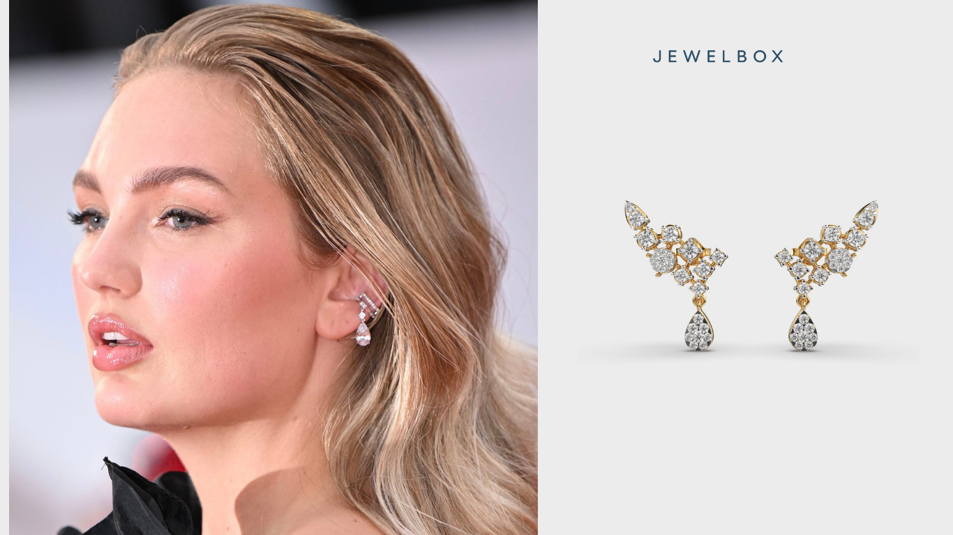Elevate Your Look with Elegant Ear Piercing Jewellery from Jewelbox 11 Dainty Beauty Diamond Drop Piercing Earrings