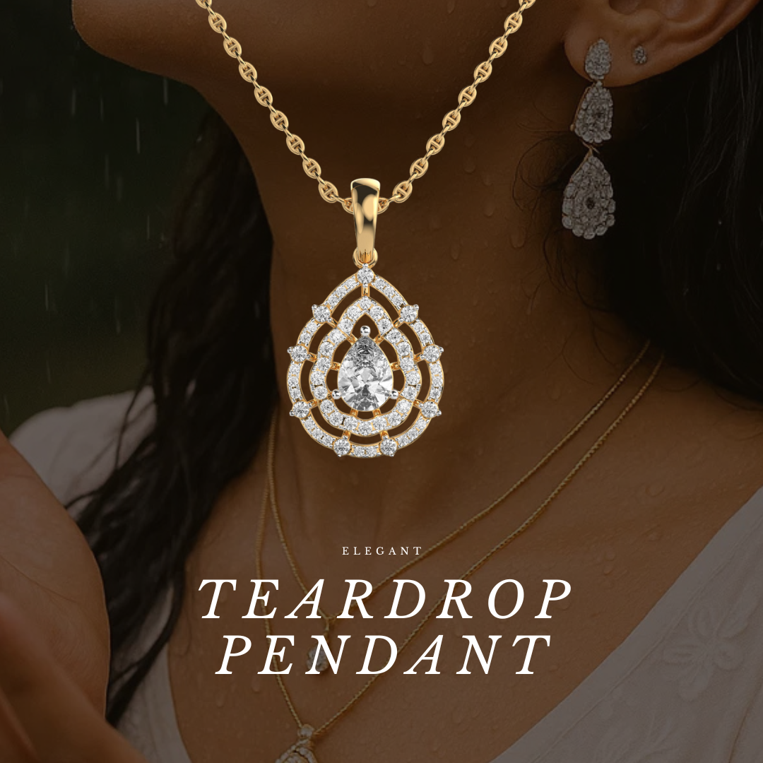 Elegant Teardrop Pendant: Exquisite and Ethereal 