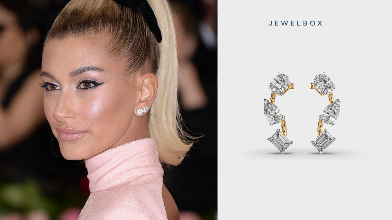 Elevate Your Look with Elegant Ear Piercing Jewellery from Jewelbox 13 Dancing Ear Piercing Diamond Studs