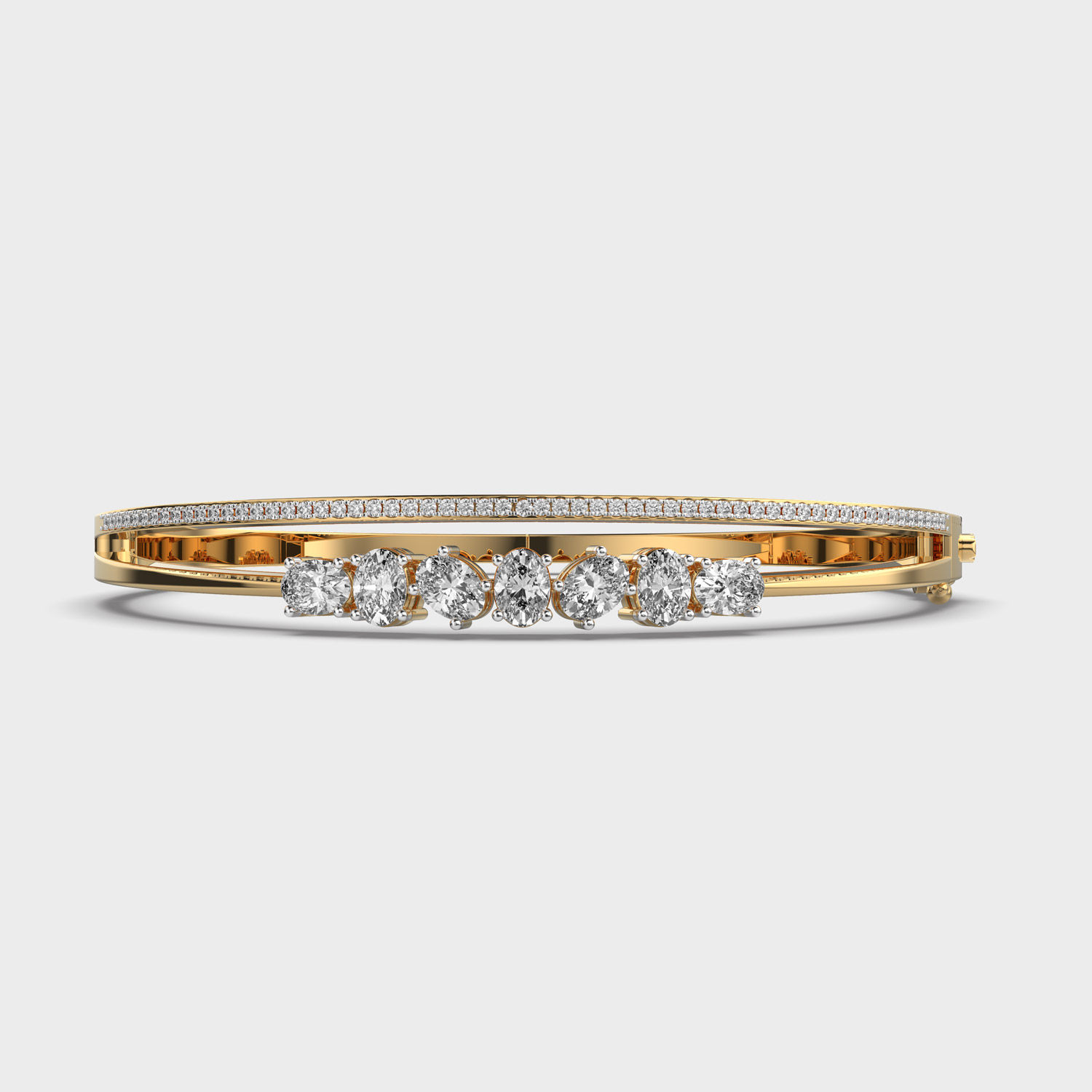 Shining Symphony Oval & Round Diamond Bracelet