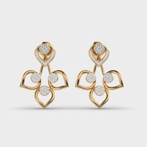 Peacock's Wings Diamond Earrings