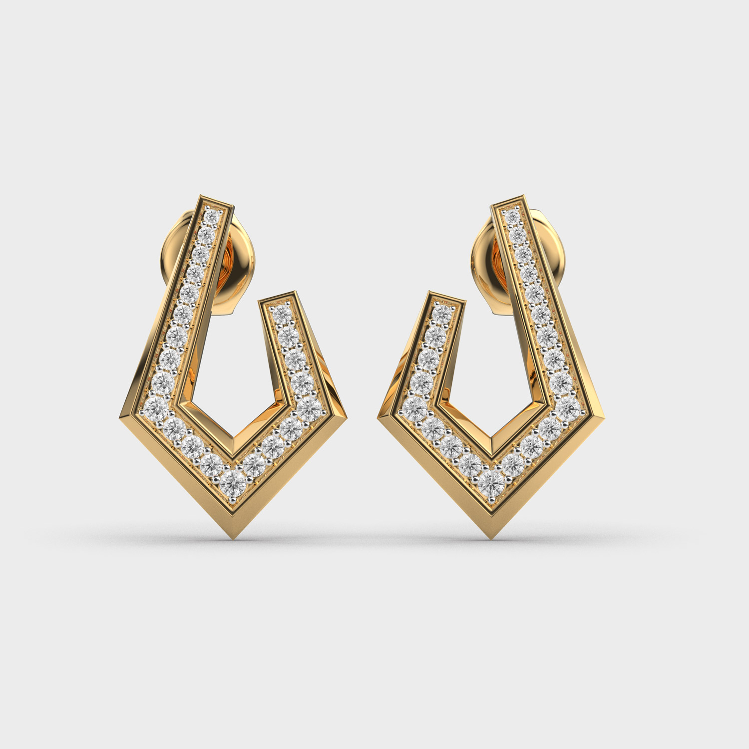 Abstract Lover Diamond Studs