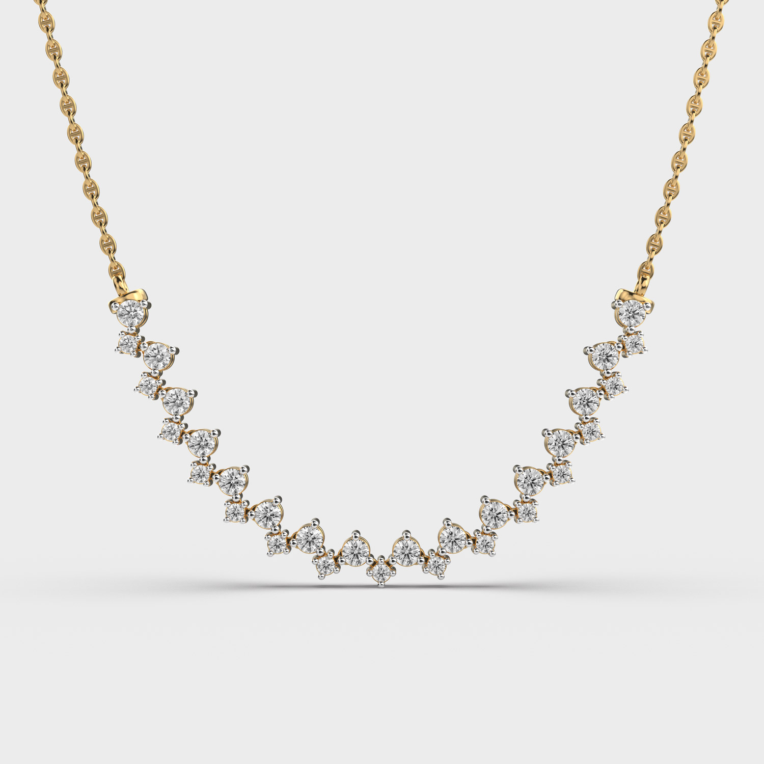 Charming Zigzags Diamond Necklace