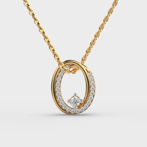 Oval Diamond Pendant