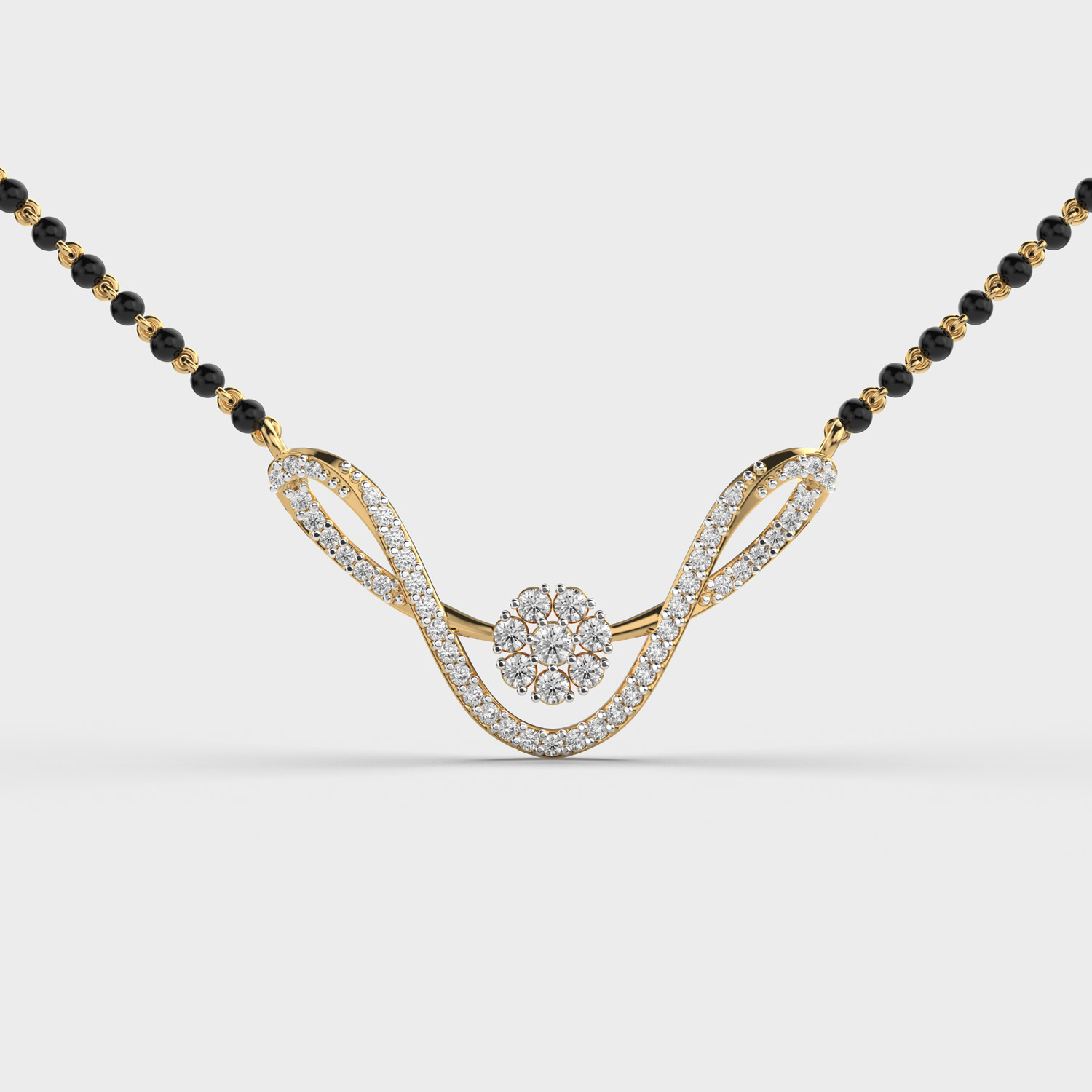 Elegant Diamond Mangalsutra Pendant