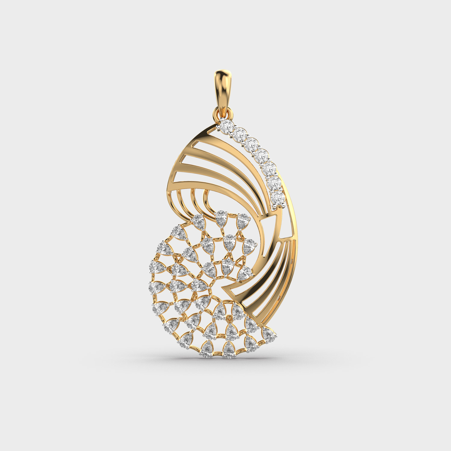 Abstract Artist Diamond Pendant