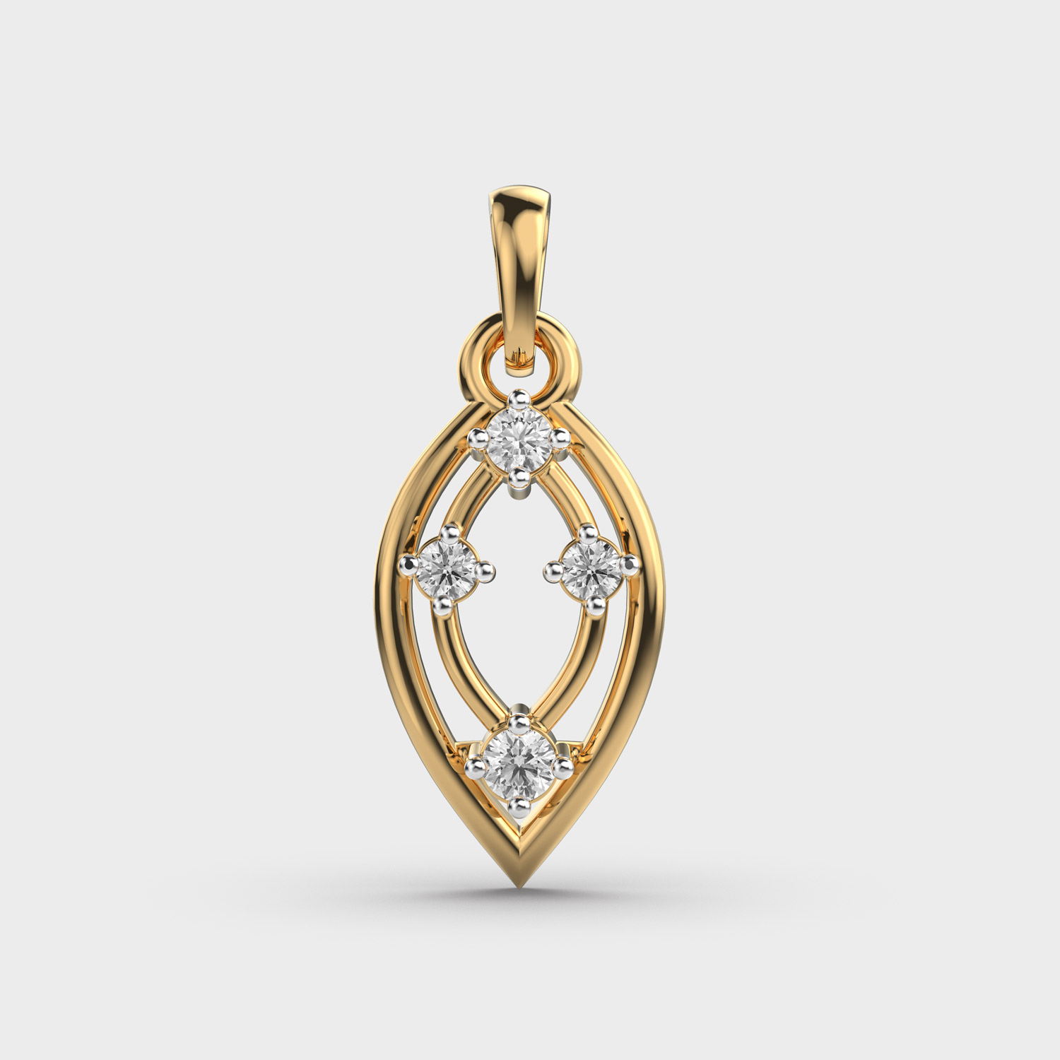 Clustered Together Diamond Pendant