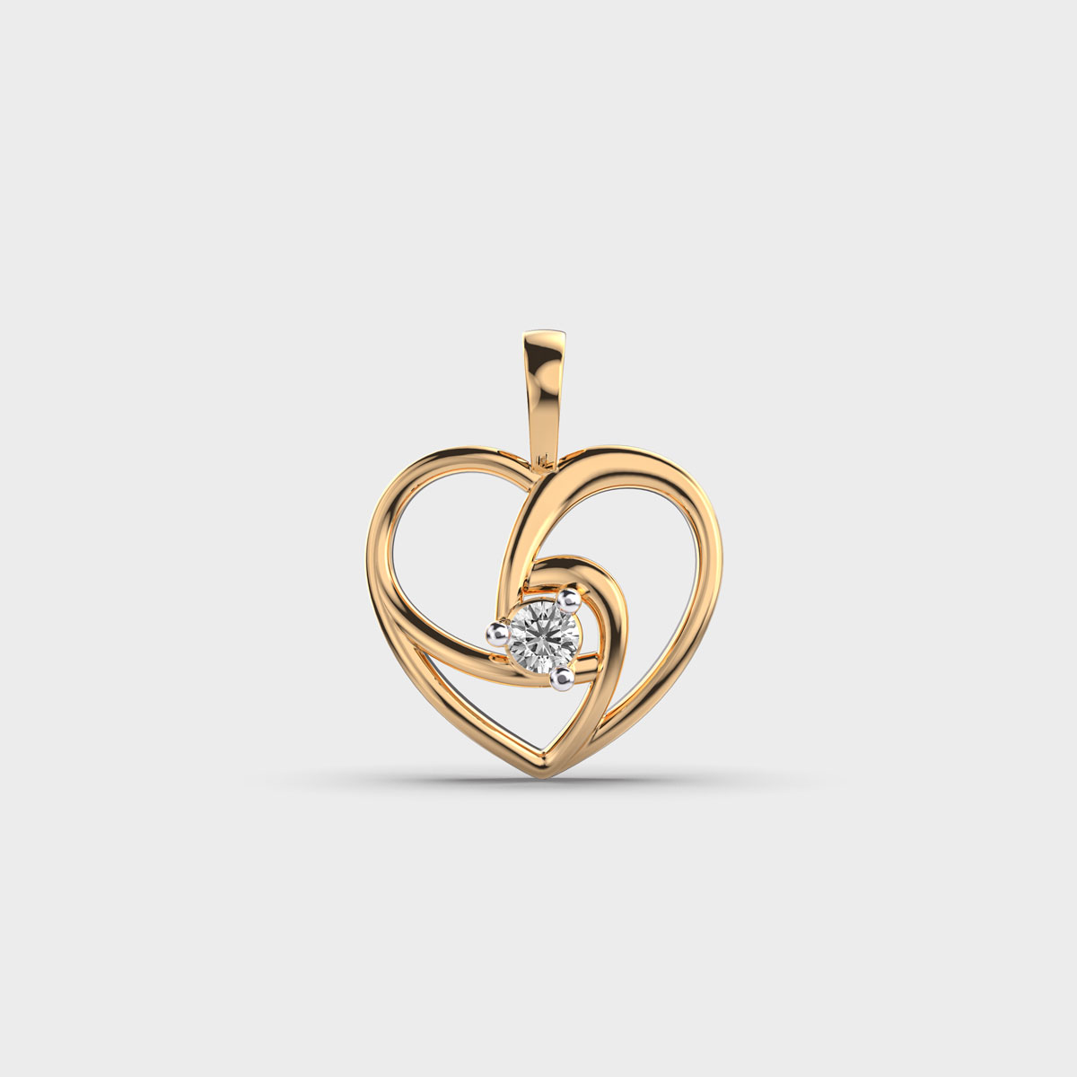 Adorable Heart Diamond Pendant