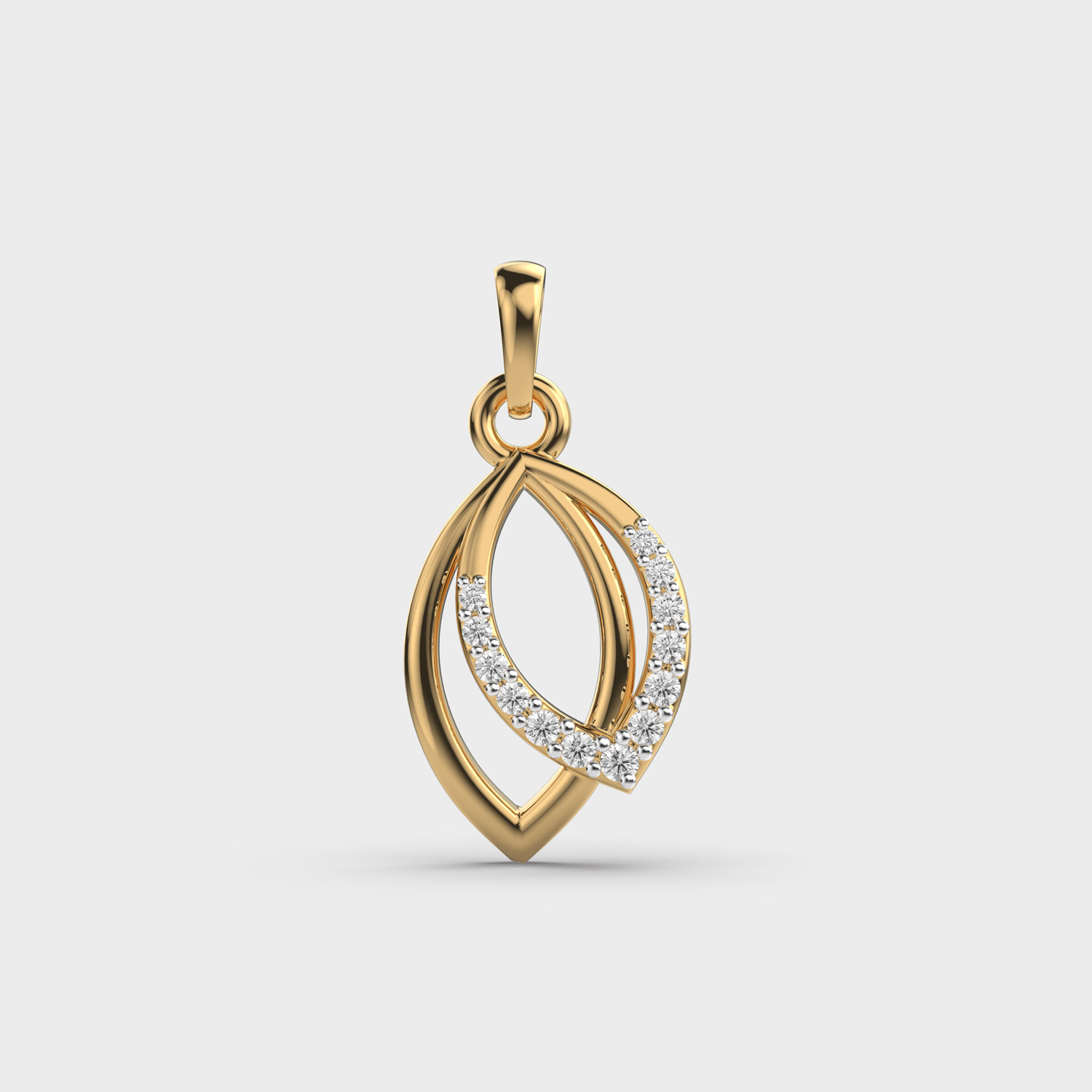 Modern Cinderella Diamond Pendant
