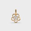 Rosette Charm Diamond Pendant