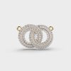 Intersecting Rings Diamond Pendant (Without Chain)