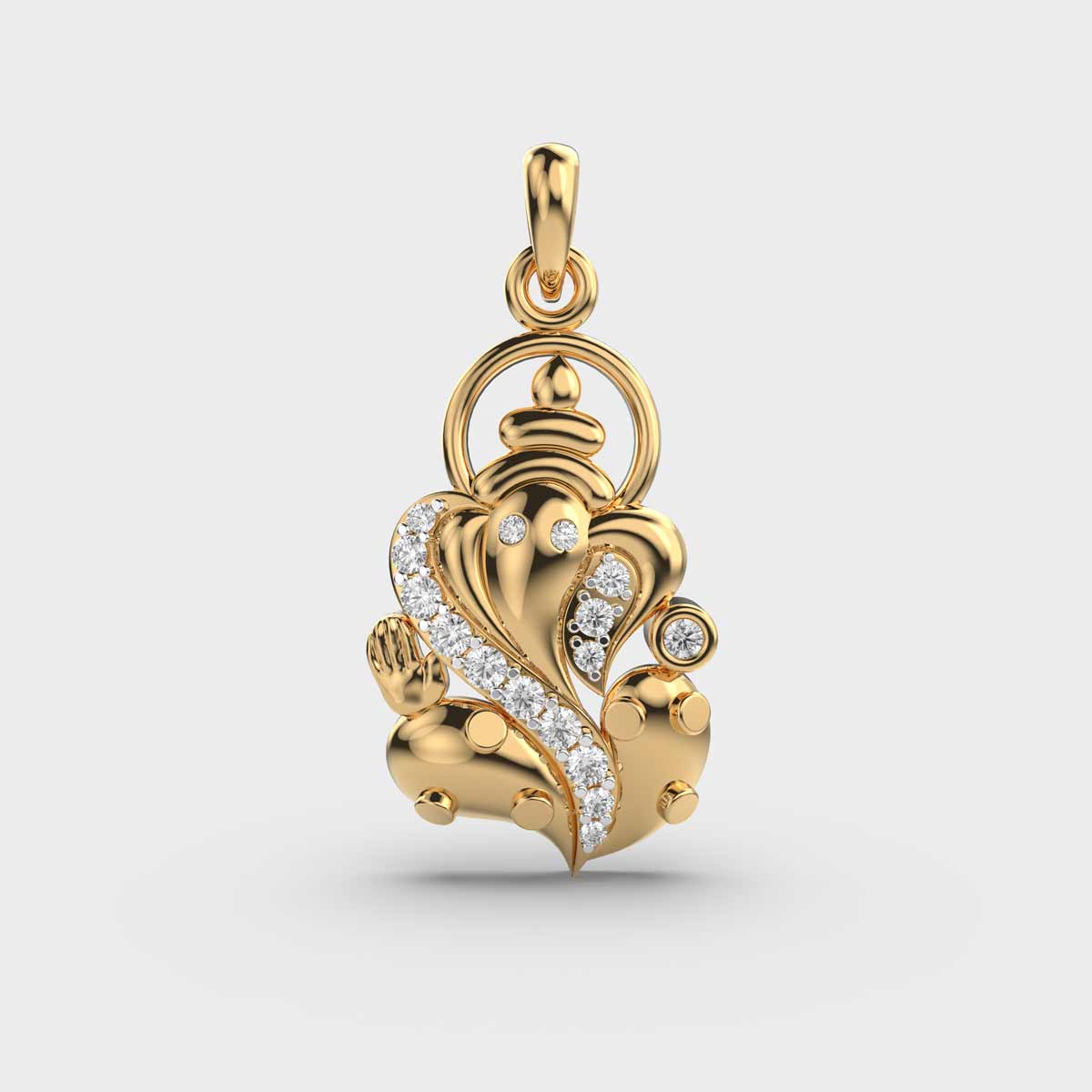 Divine Ganesha Diamond Pendant (Without Chain)