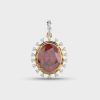 Elegant Ruby Diamond Pendant