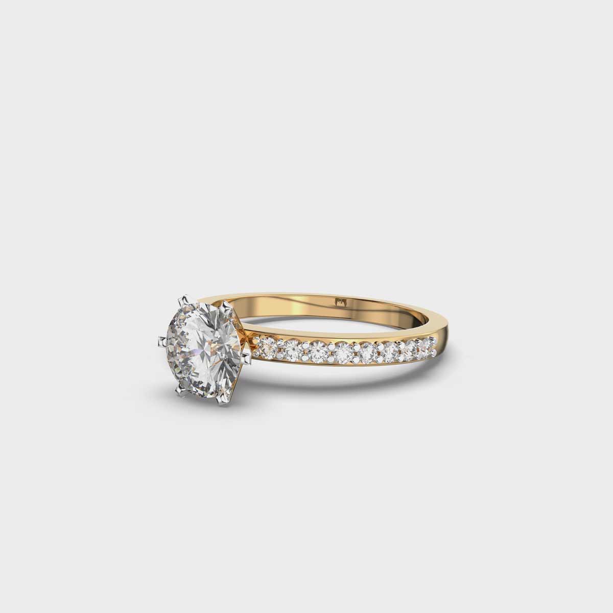 1 Carat Solitaire in Diamond Band
