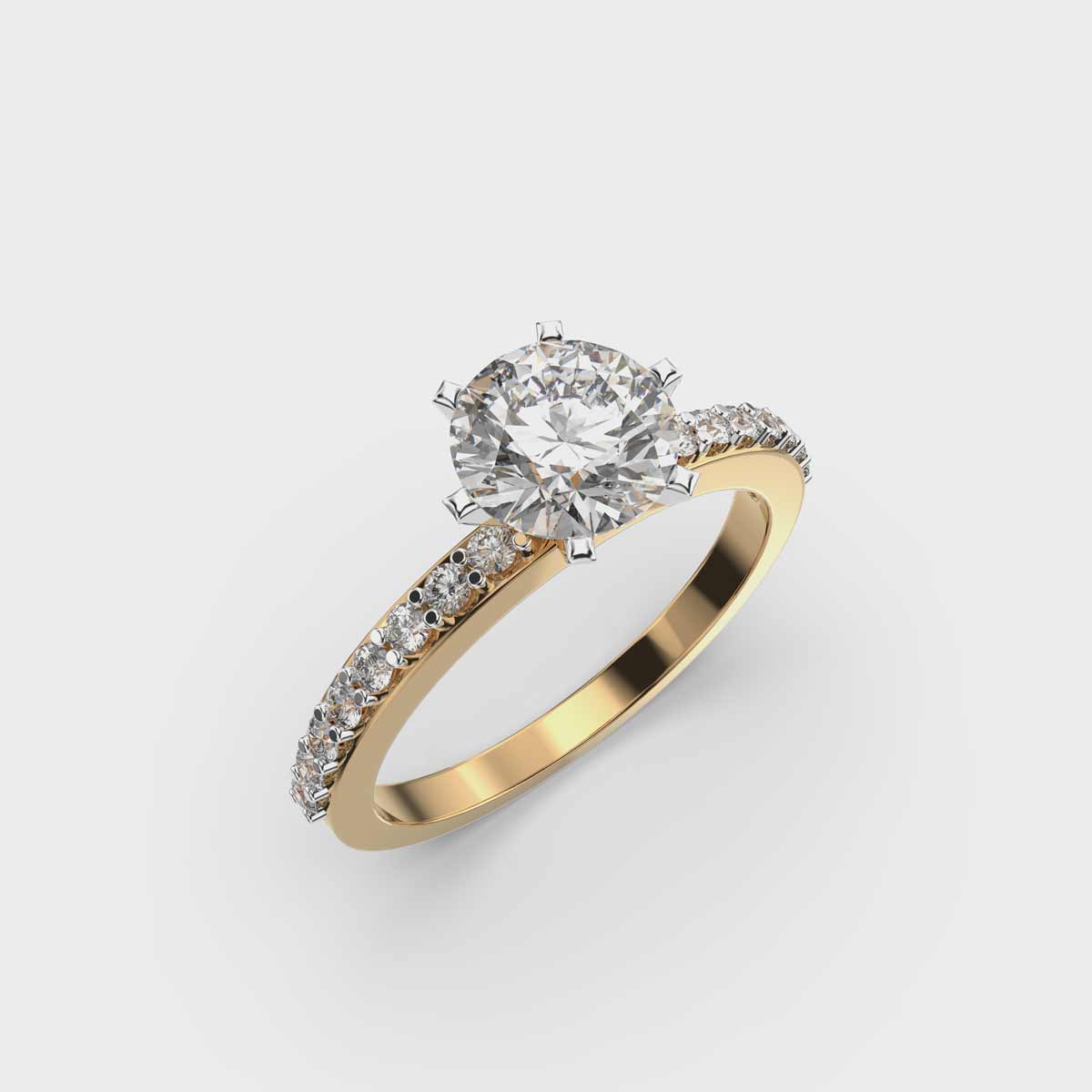 1 Carat Solitaire in Diamond Band